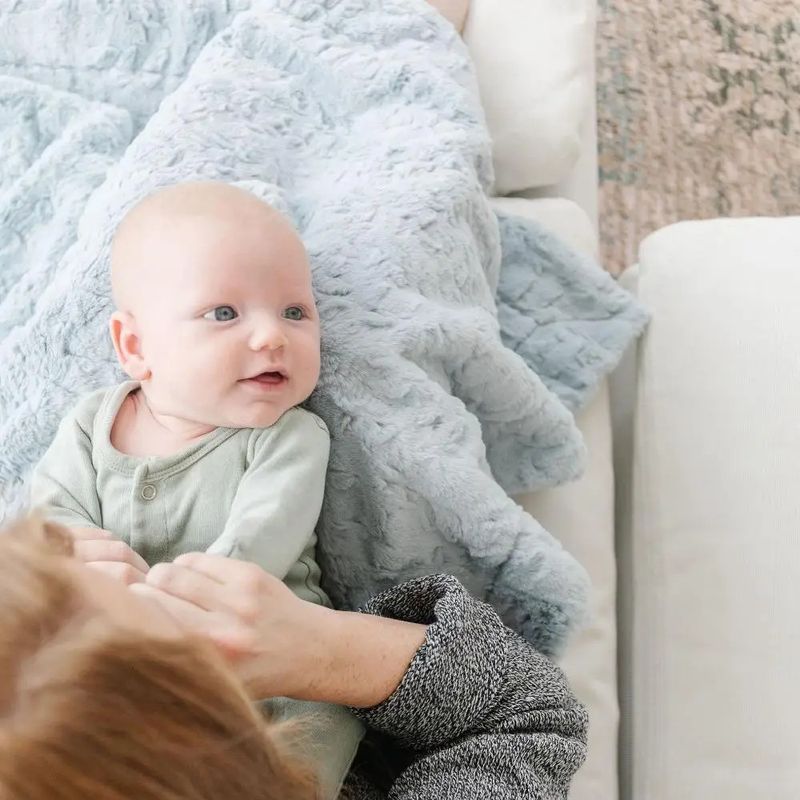 Dream Receiving Blankets Heather Blue