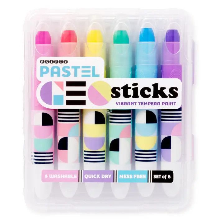 Geo Sticks Vibrant Tempera Paint Sticks - Pastel