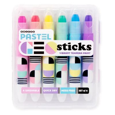 Geo Sticks Vibrant Tempera Paint Sticks - Pastel