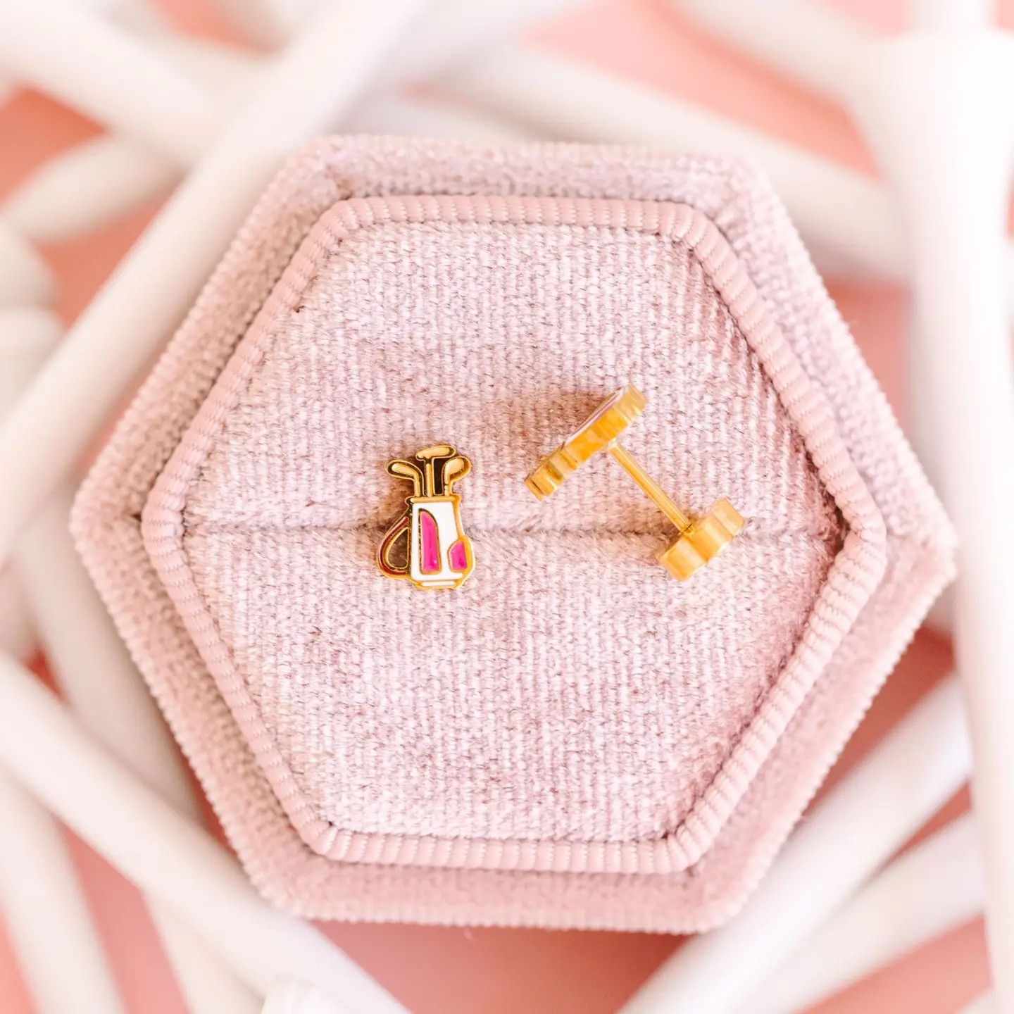 Golf Bag Screwback Earrings