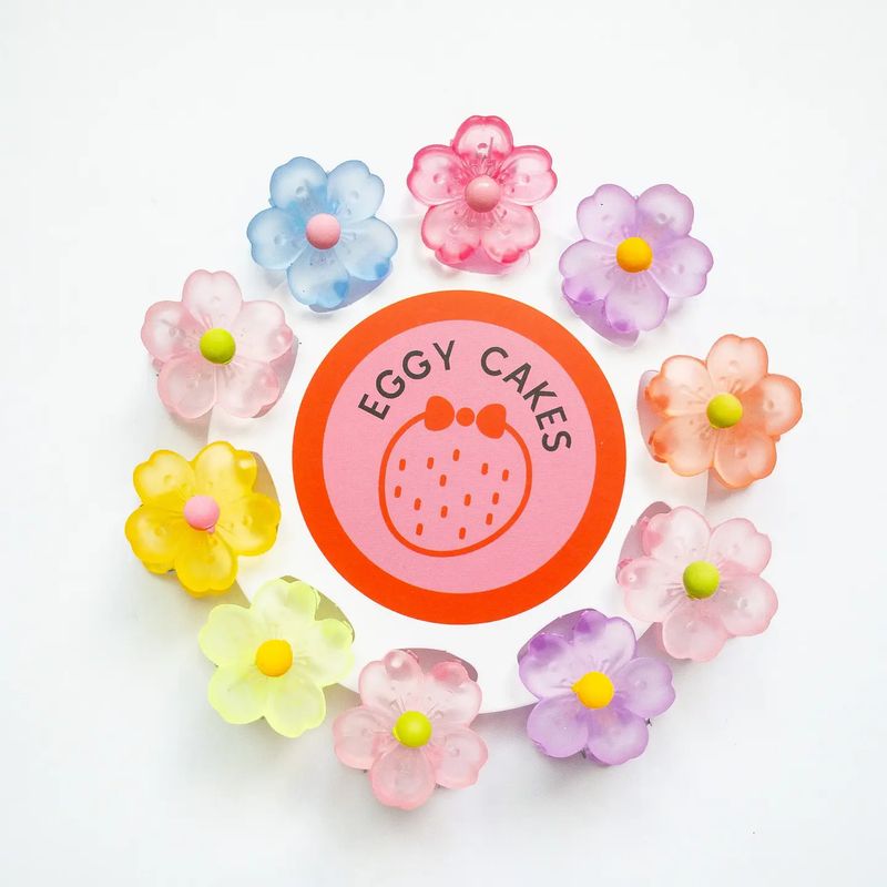 Sakura Flower Small Hair Claws - 10 Pack