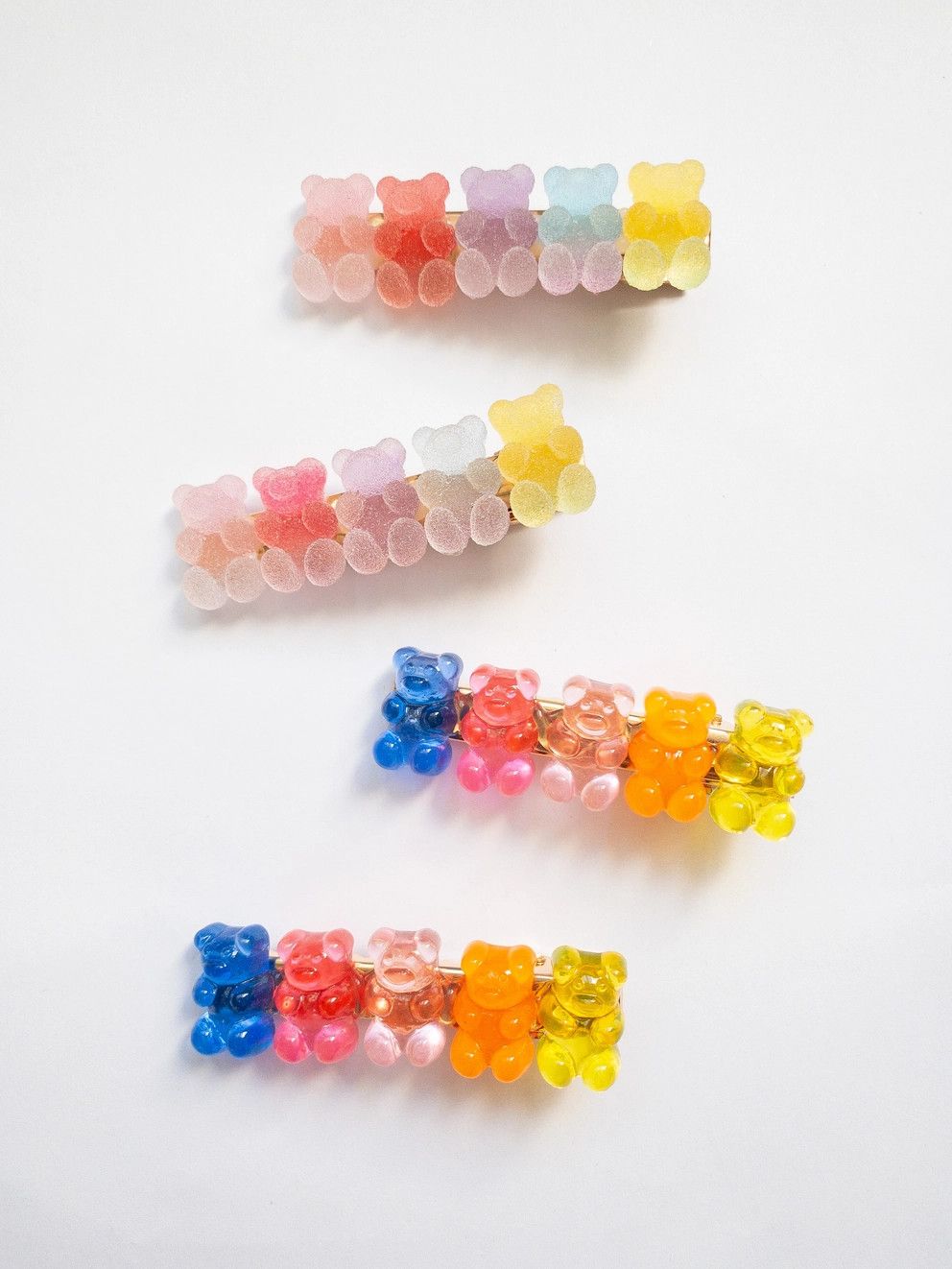 Gummy Bear Hair Clips - 4 Pack
