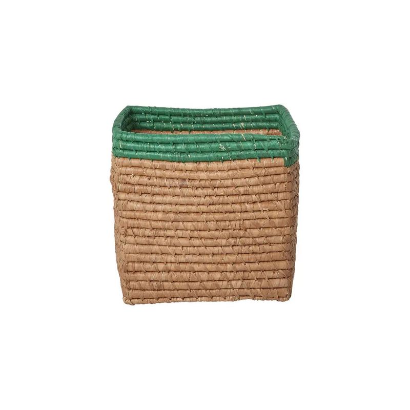 Small Square Raffia Storage Basket - Tea