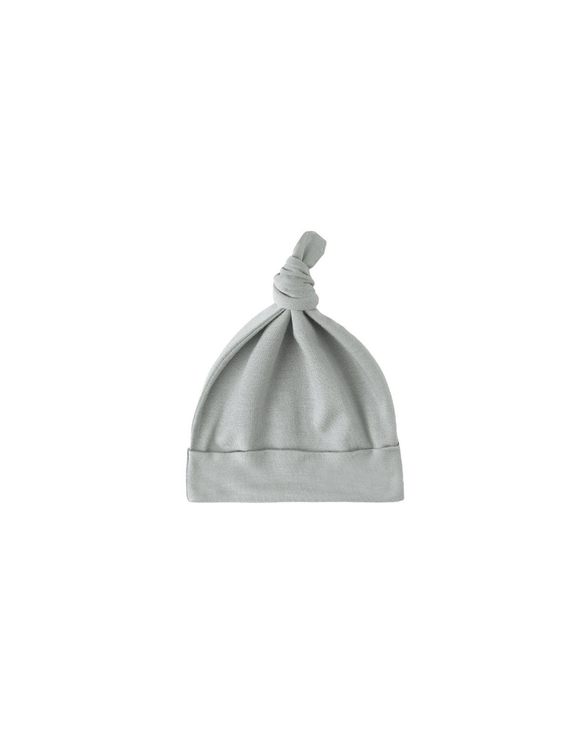 Knotted Baby Hat Steel Blue