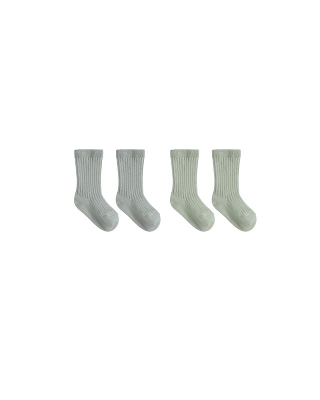 Socks Set Fern, Steel Blue