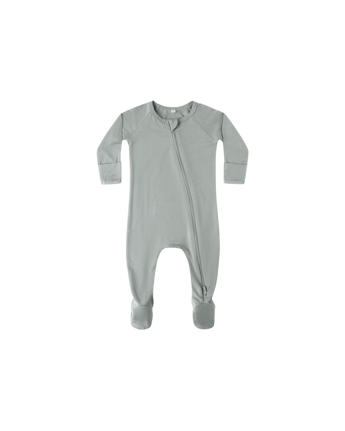 Bamboo Zip Footie Steel Blue