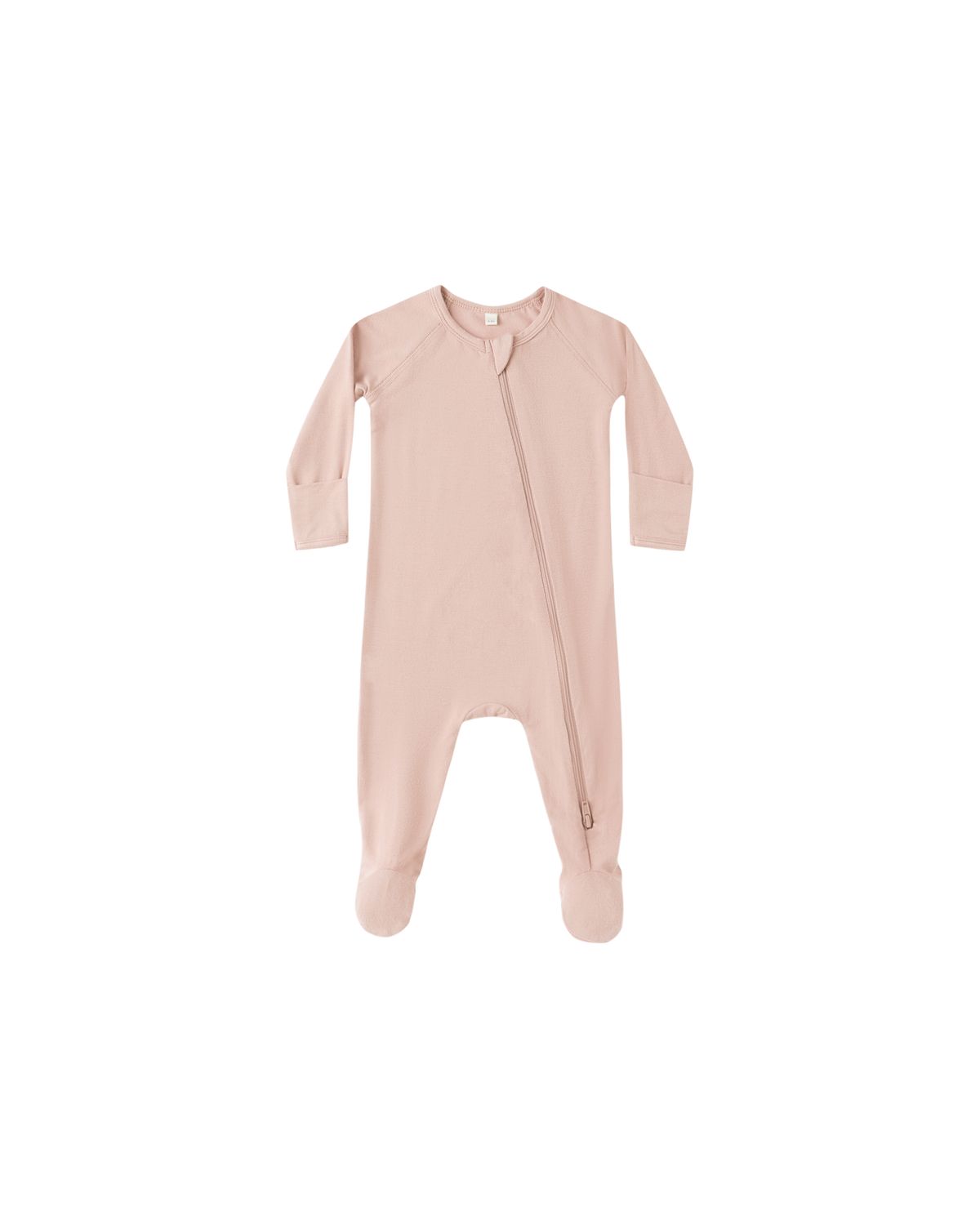 Bamboo Zip Footie Rose