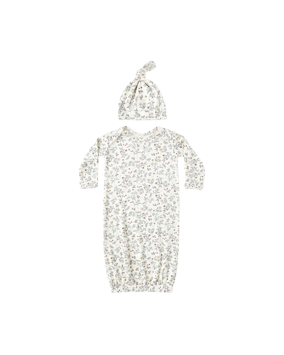 Bamboo Baby Gown + Hat Set Woodland One Size