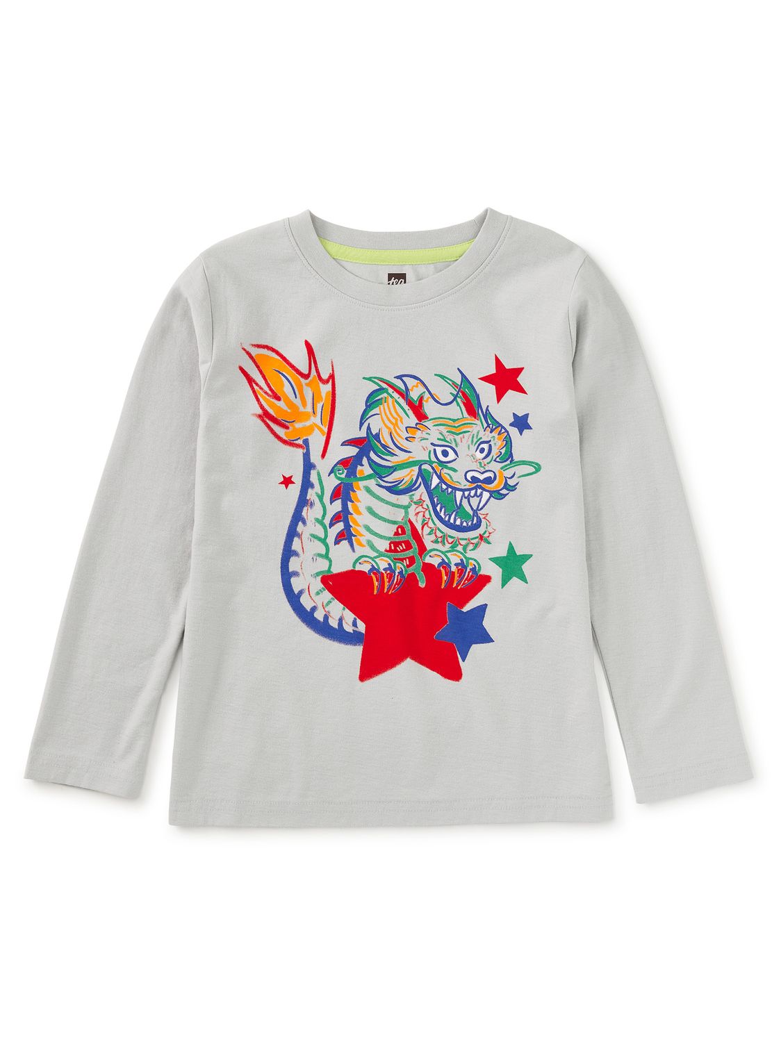 Lucky Dragon Graphic Tee Oyster Grey