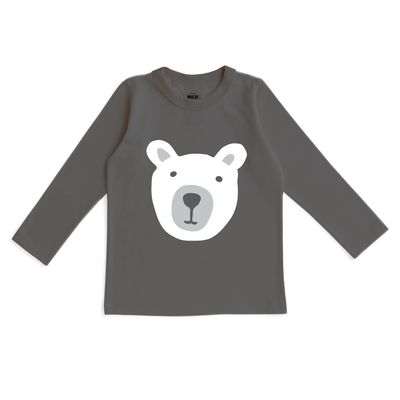 LS Graphic Tee Bear Charcoal