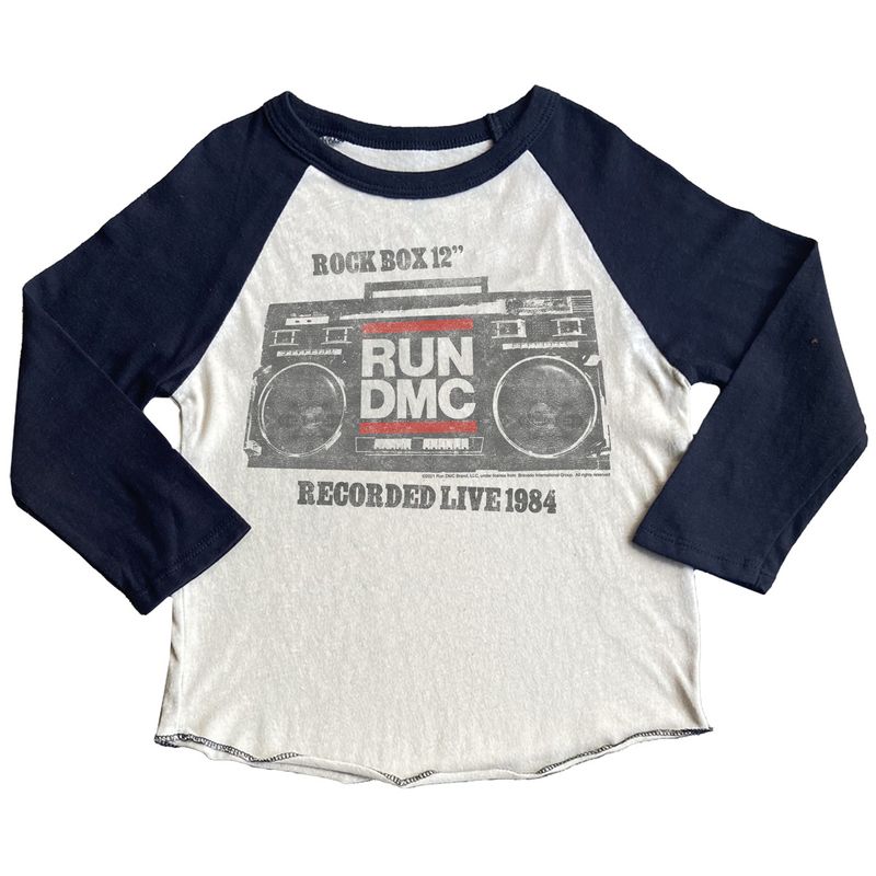 Run DMC Rock Box Recycled Raglan Tee