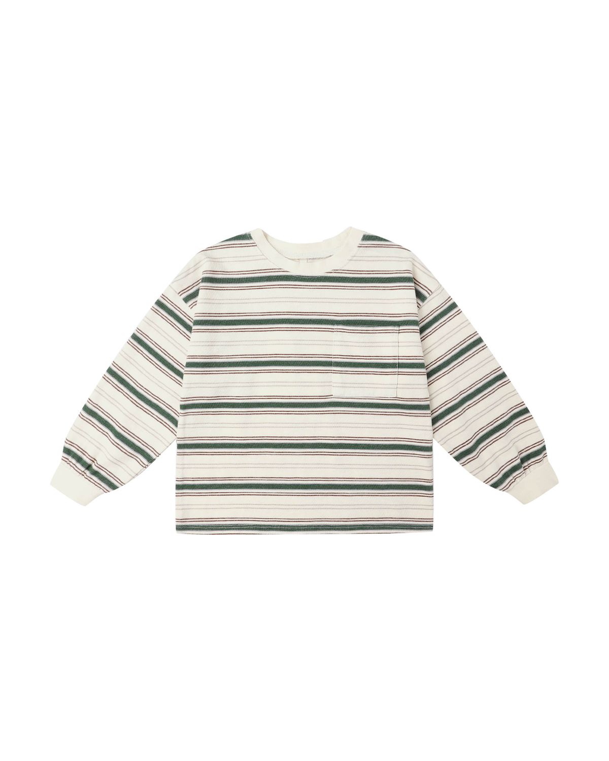 Relaxed Long Sleeve Baby Tee Retro Stripe