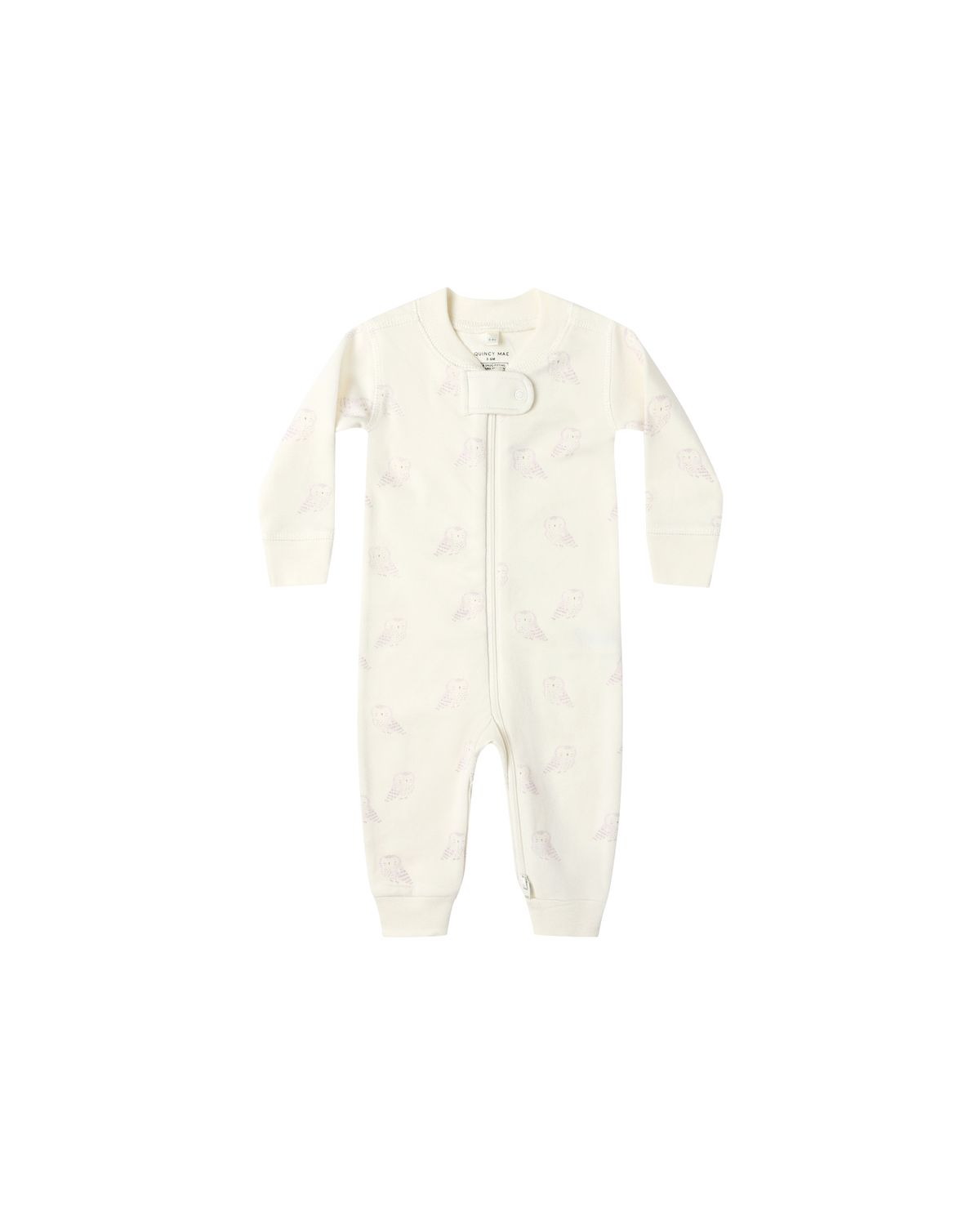 Zip Long Sleeve Sleeper Snow Owls