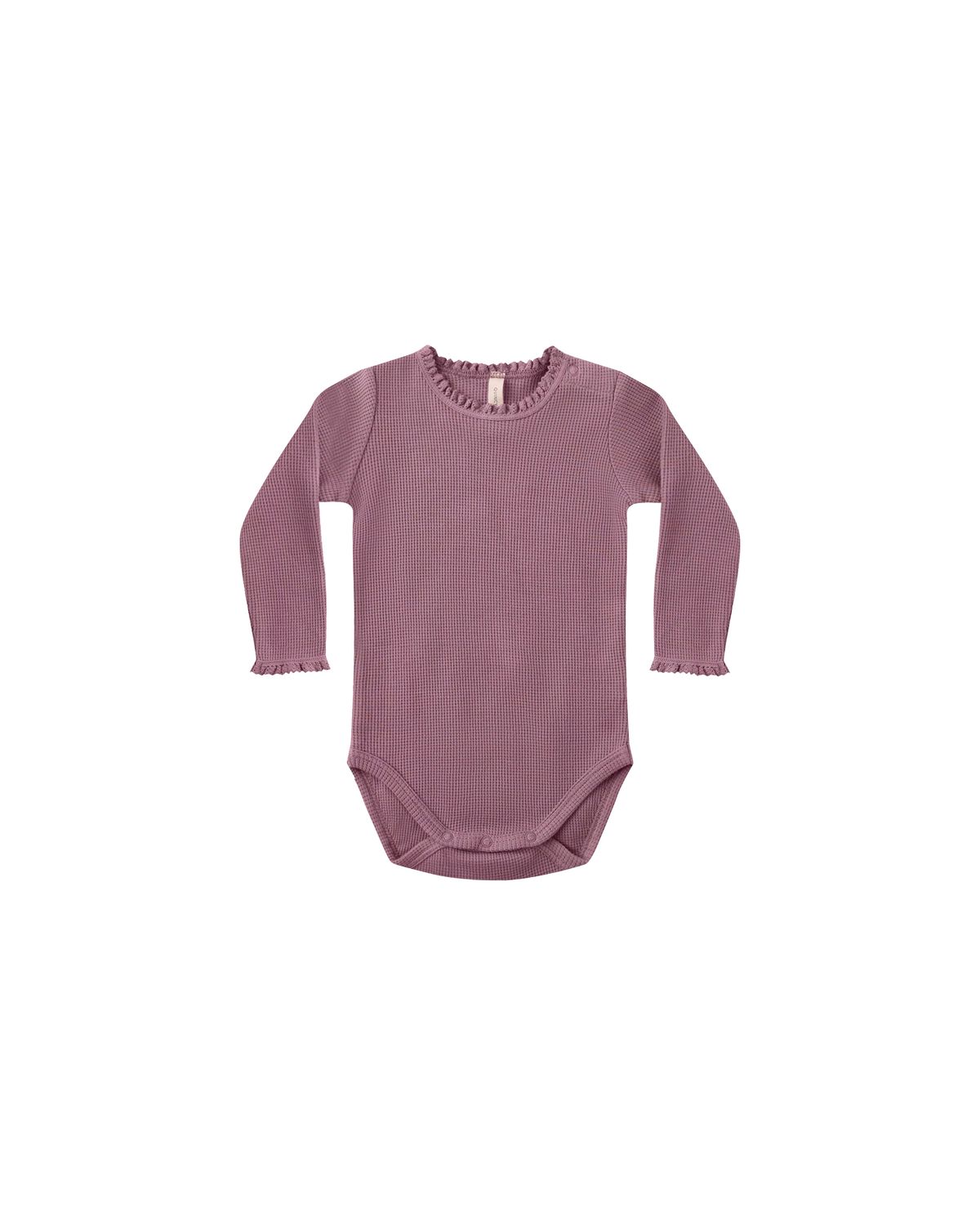 Waffle Long Sleeve Bodysuit Mulberry
