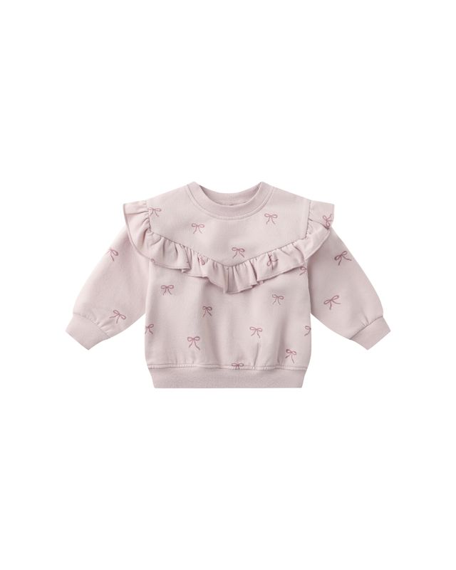 Ruffle Fleece Sweatshirt Bows