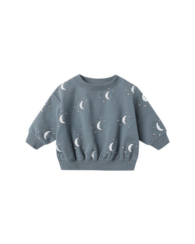 Relaxed Fleece Sweatshirt Silver Moons