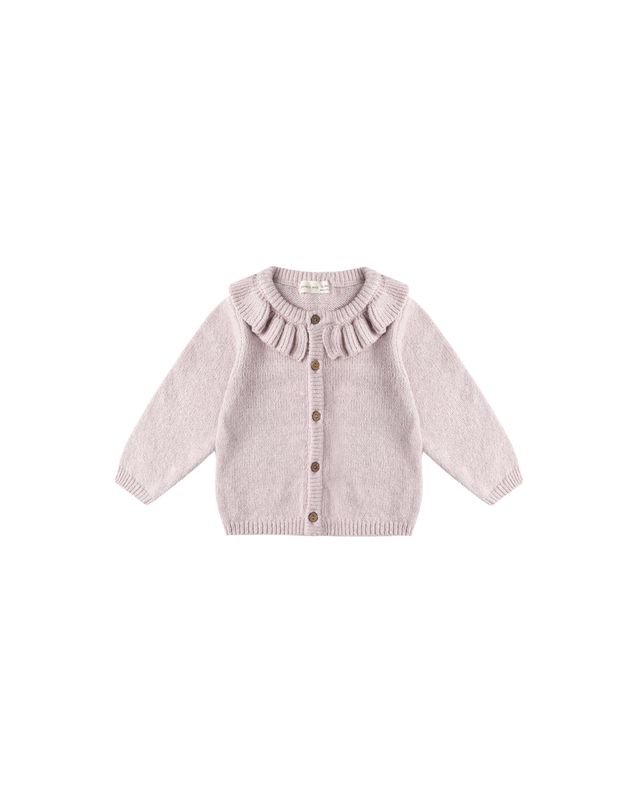 Ruffle Collar Cardigan Lilac