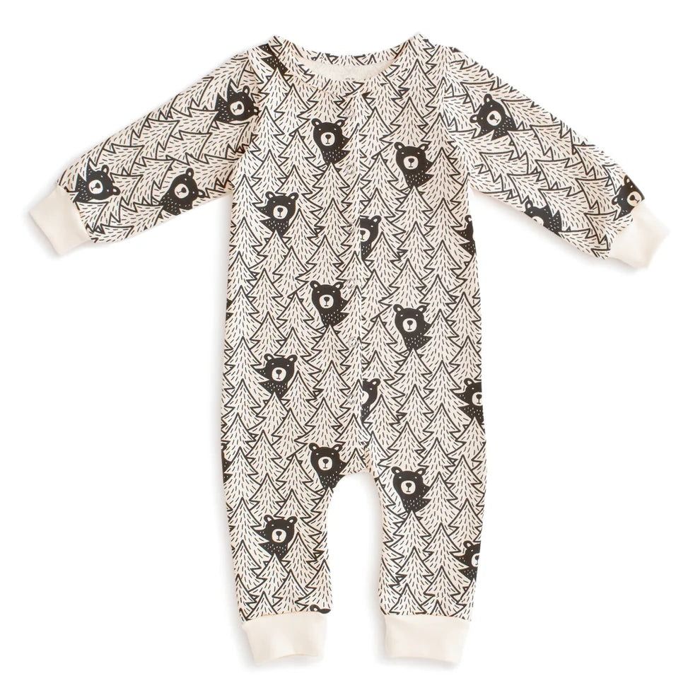 French Terry Jumpsuit Bears Black
