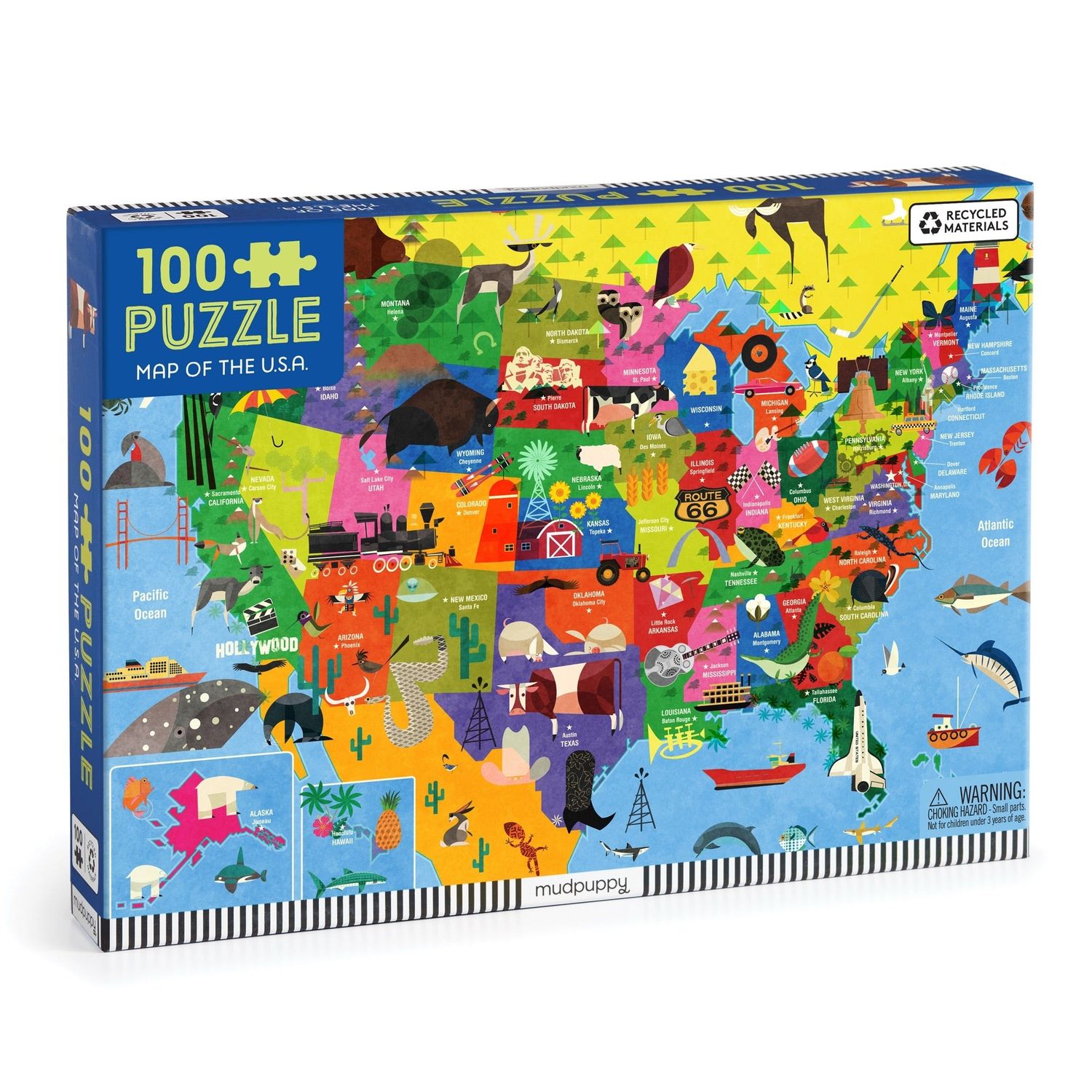 Map of the USA 100 Piece Puzzle