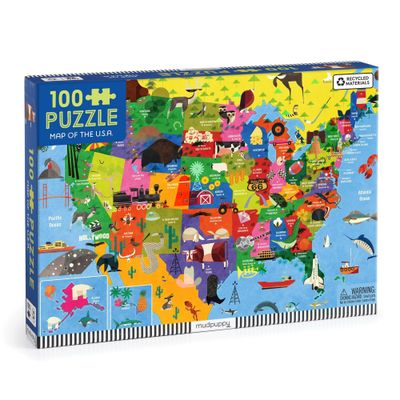 Map of the USA 100 Piece Puzzle