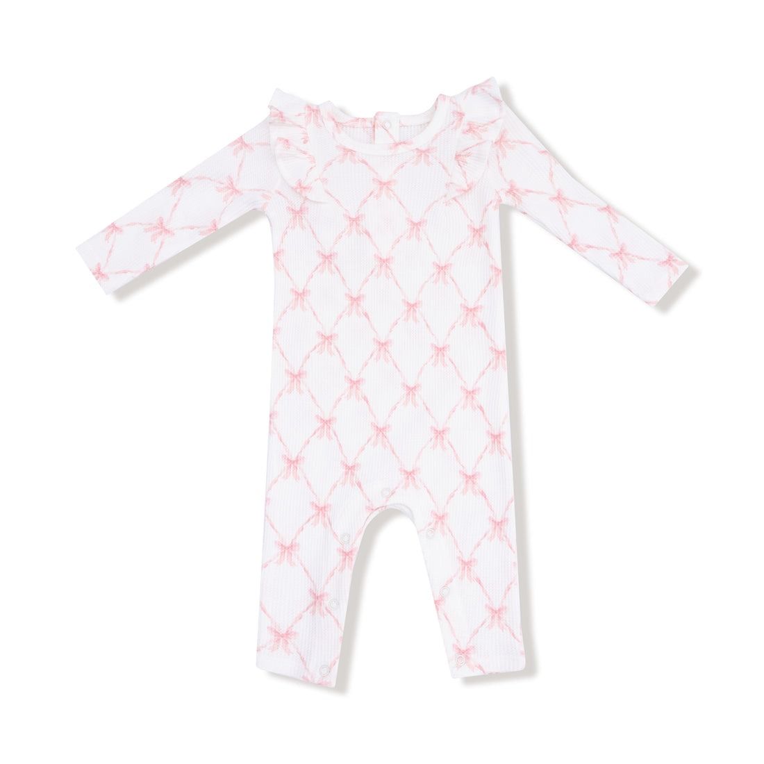 Ribbon Bow Trellis Ruffle Romper