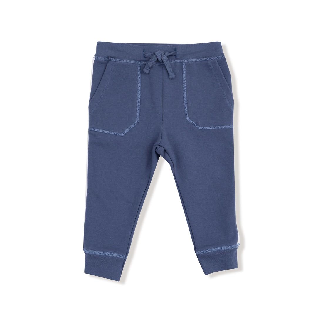French Terry Varsity Vintage Indigo Jogger Pant