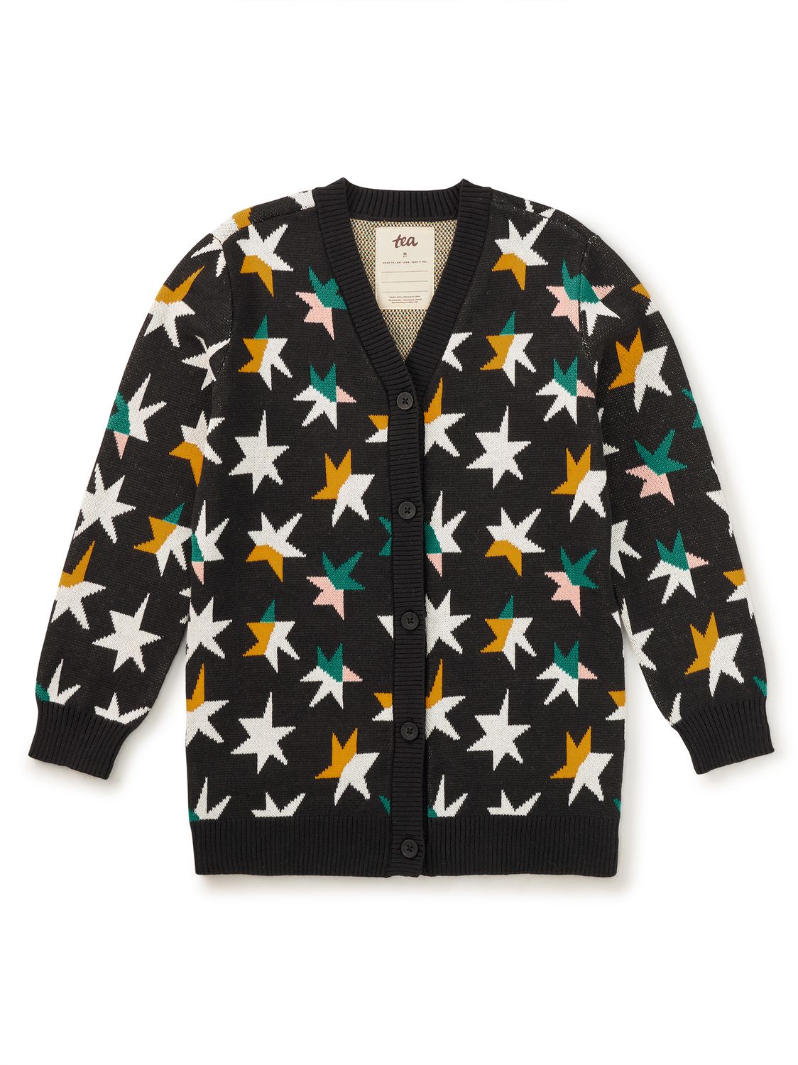 Long Iconic Stars Cardigan Colorblock Stars