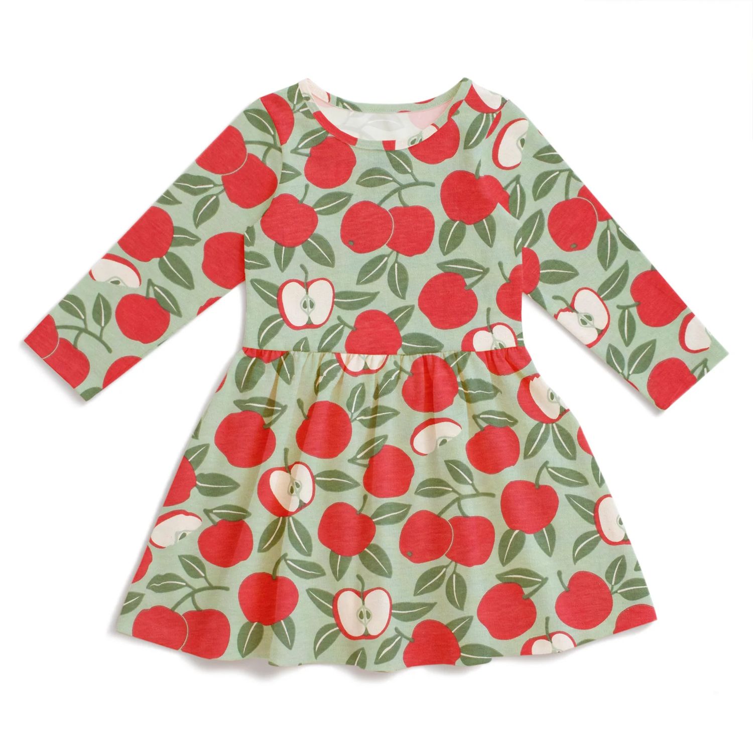 Calgary Dress  Apples Red &amp; Green