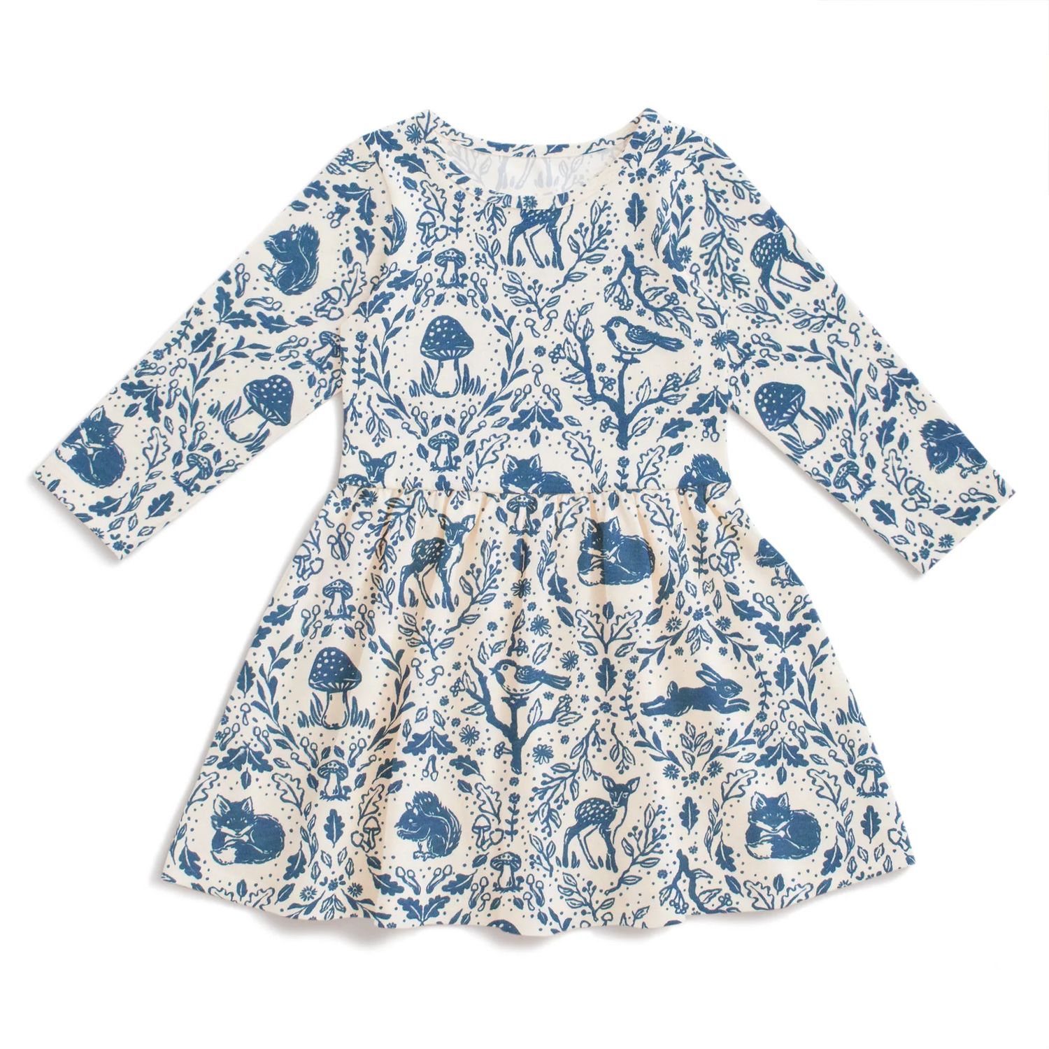Calgary Dress Animal Tapestry Delft Blue