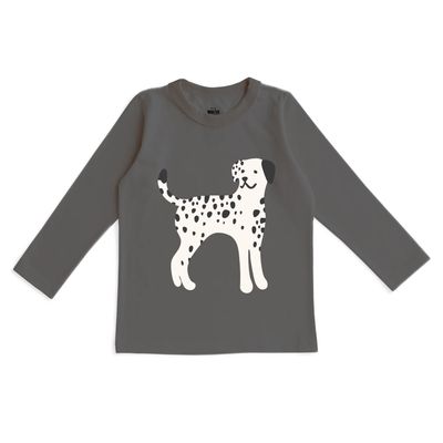 LS Graphic Tee Dalmation Charcoal