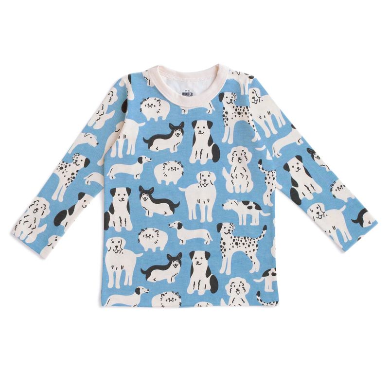 LS Baby Tee Dog Parade Blue