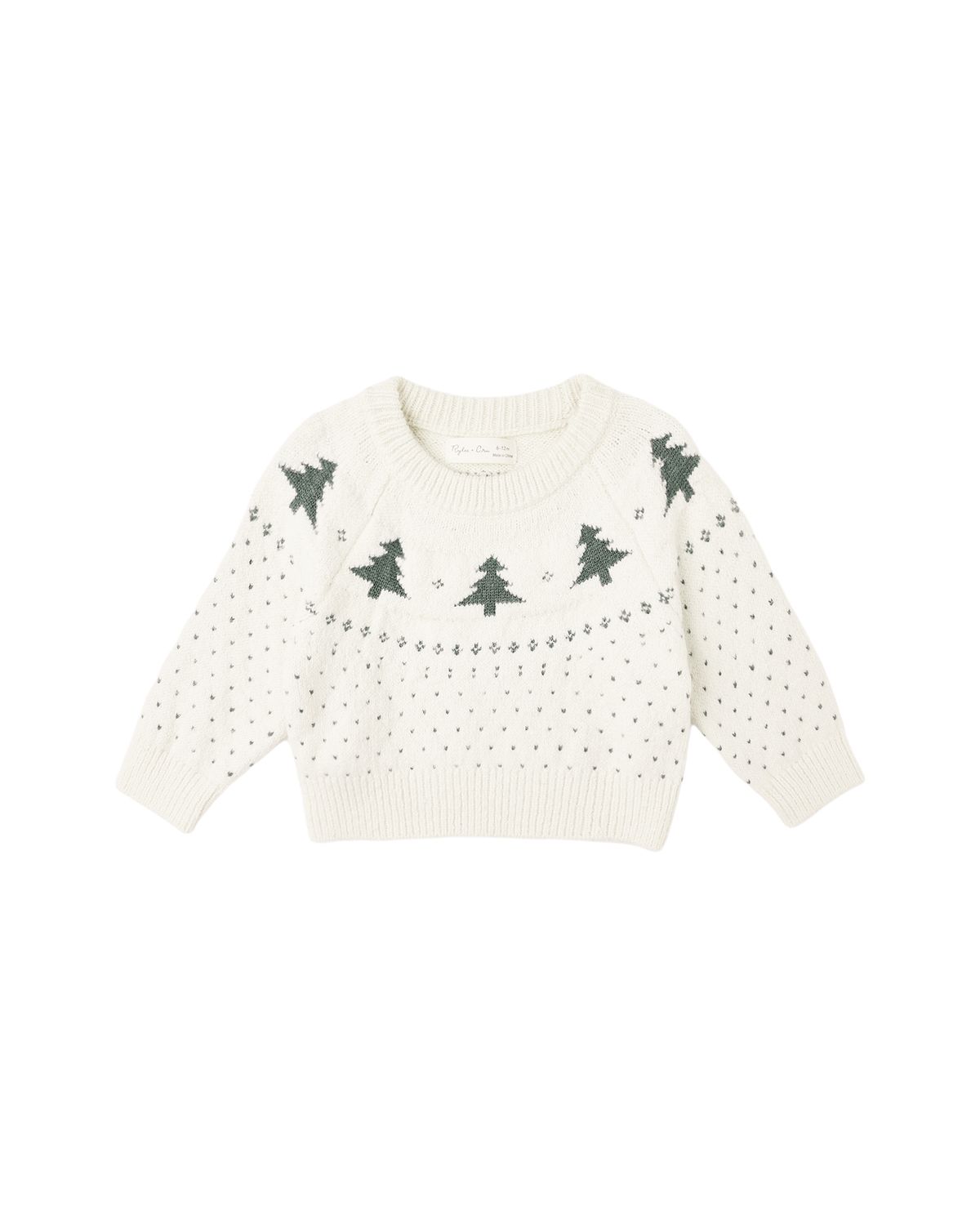 Fair Isle Baby Sweater Trees