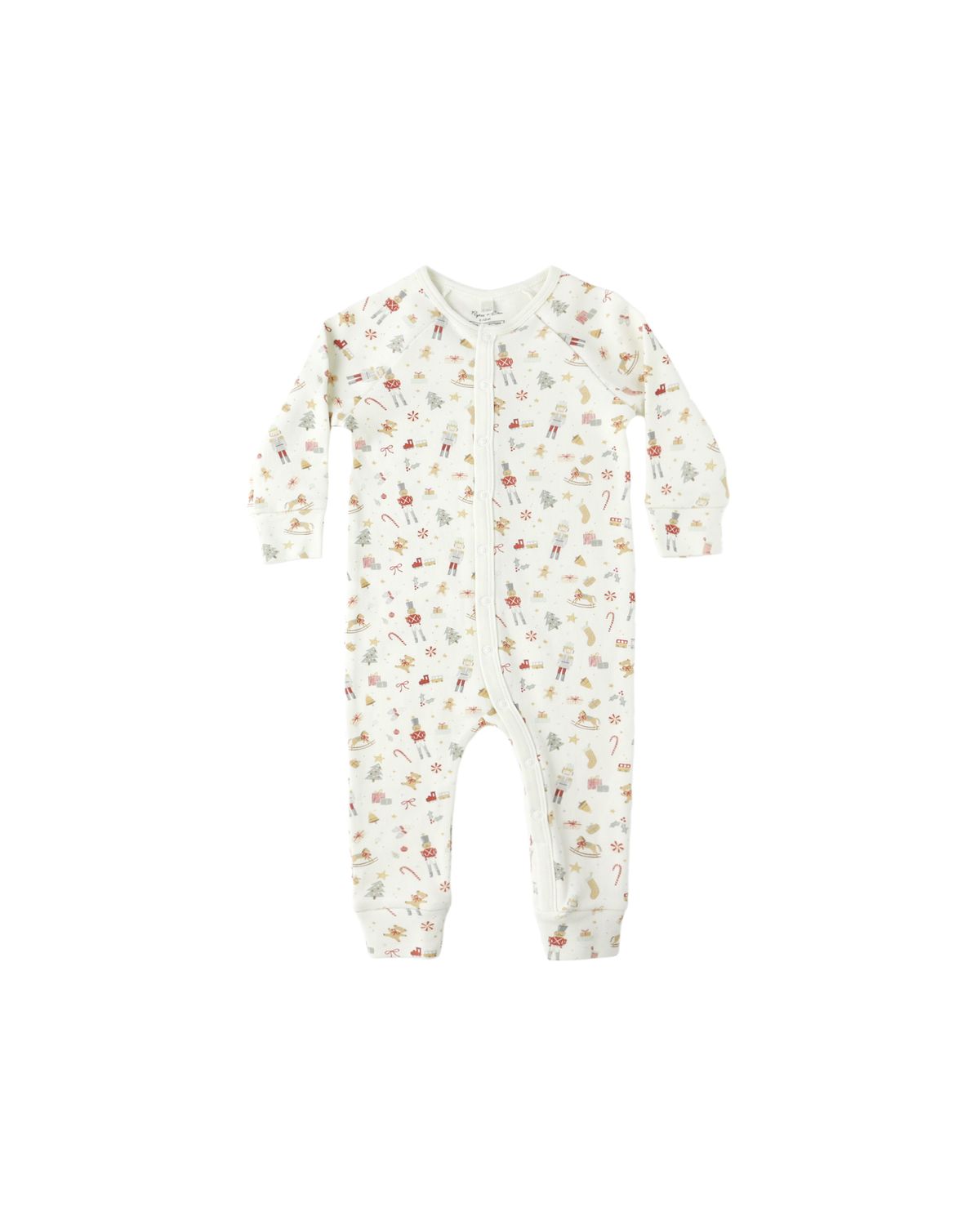 Organic Long John Pajamas Festive