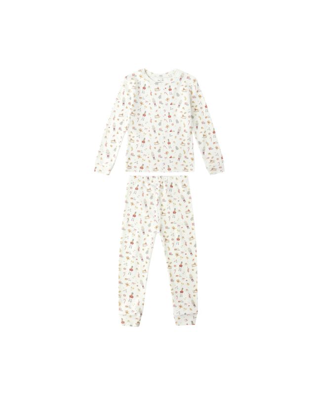 Organic Long Sleeve Pajama Set Festive