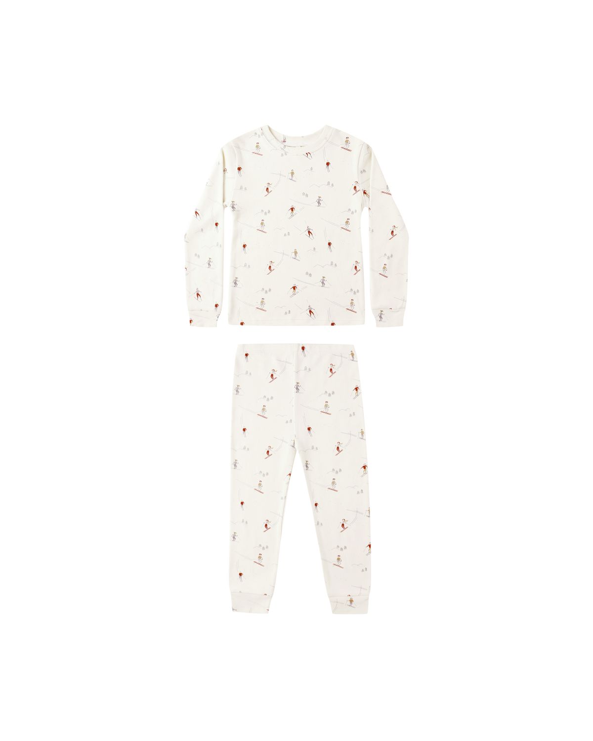 Organic Long Sleeve Pajama Set Skiers