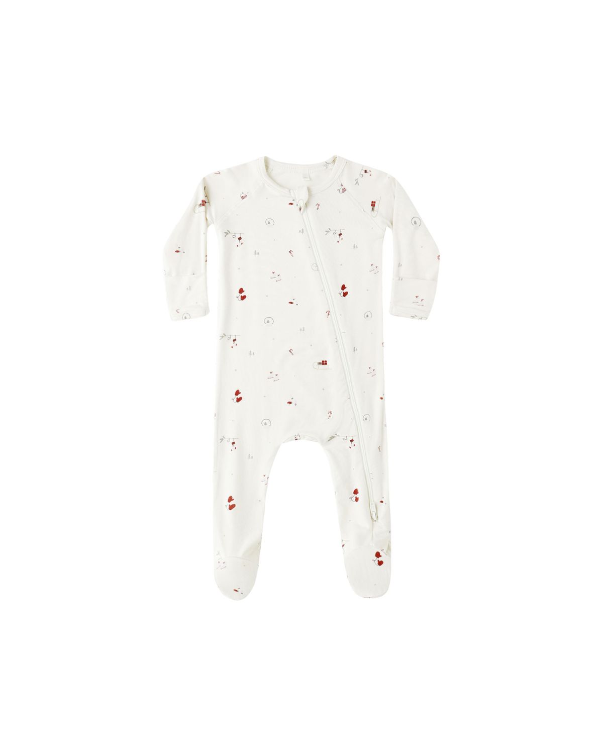 Bamboo Zip Footie Winter Wonderland