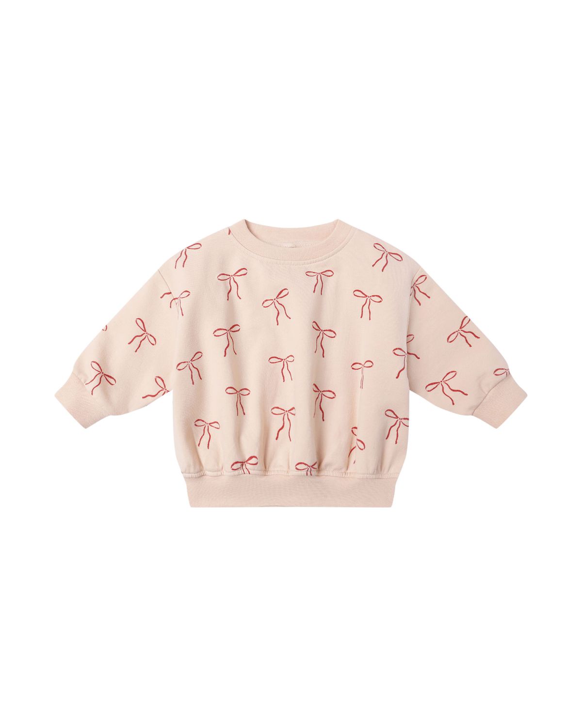 Relaxed Fleece Baby Sweatshirt Red Bows