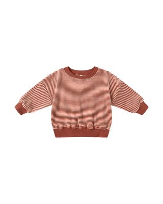 Velour Relaxed Sweatshirt Candy Stripe