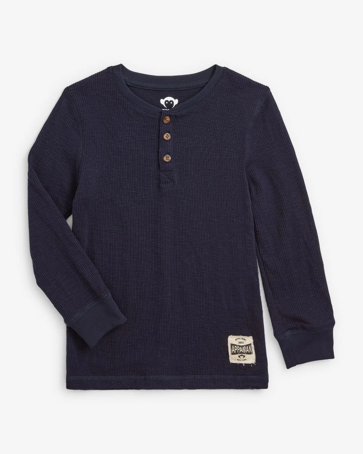 Craftsman Thermal Henley Navy Blue