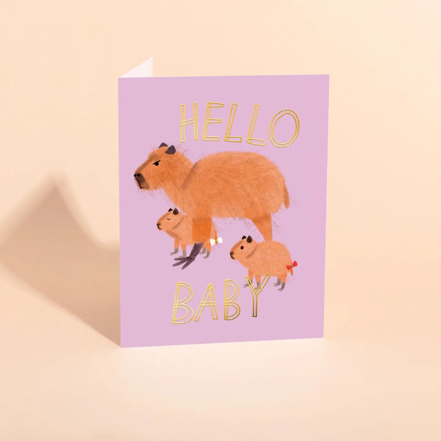 Capybara Baby Card