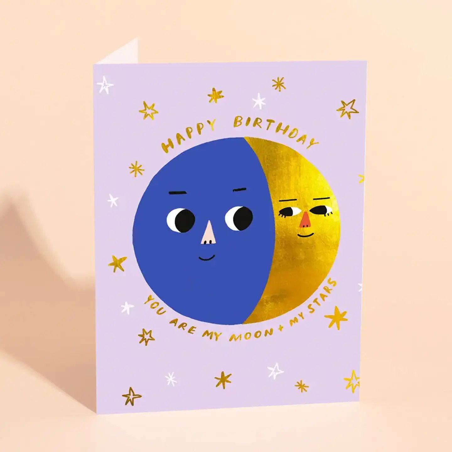 Moon Phases Birthday Card