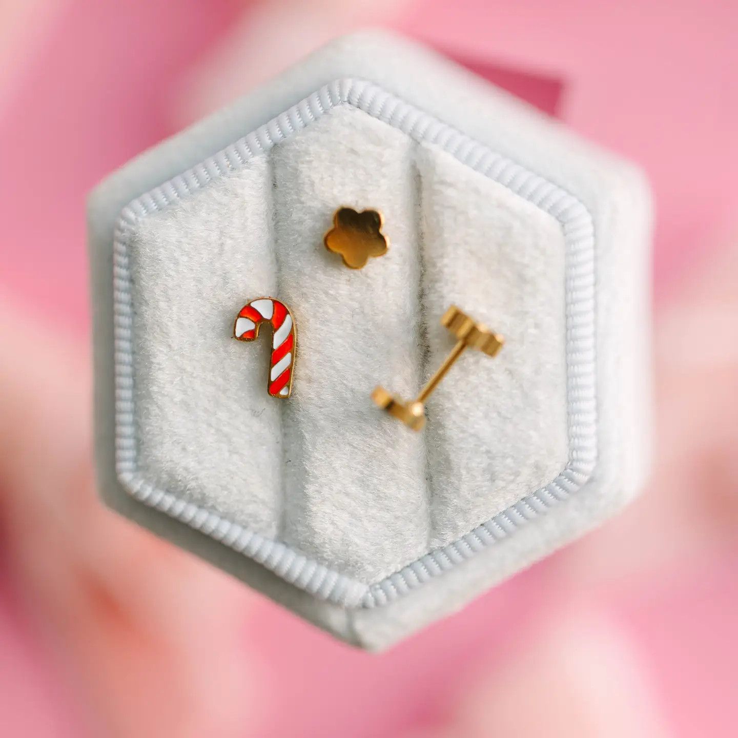 Candy Cane Screwback Earrings