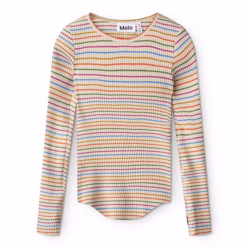 Rochelle LS Top Sand Rainbow