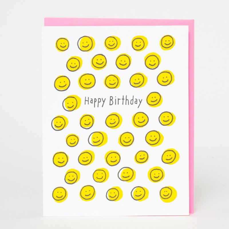 Happy Face Birthday Card
