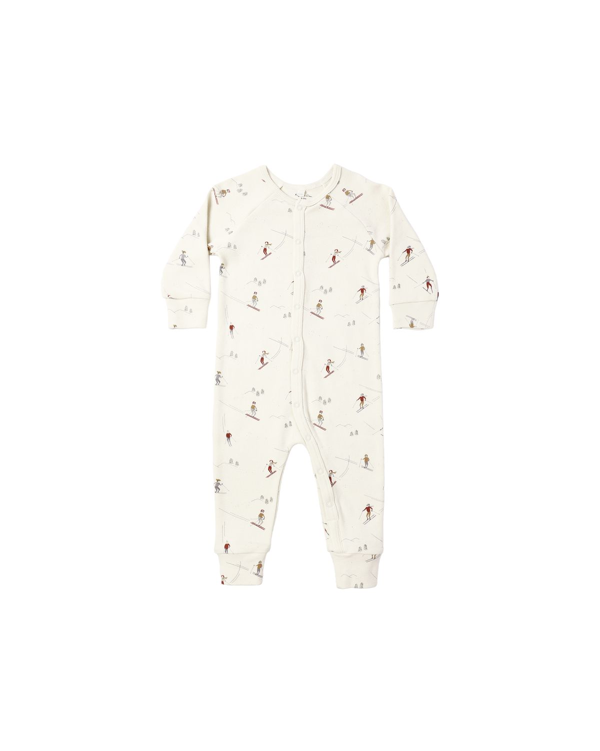 Organic Long John Pajamas Skiers