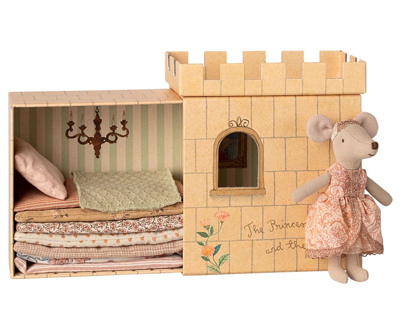Princess and the Pea, Big Sister Mouse Orange Print Dress