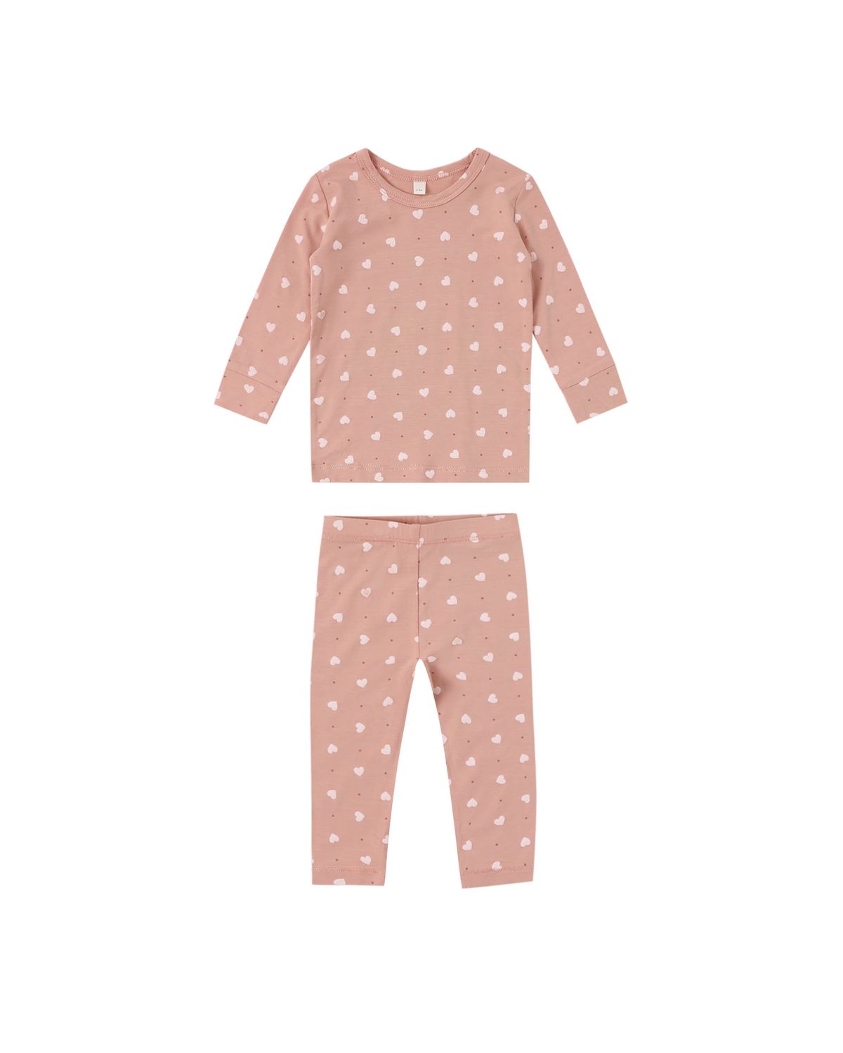 Bamboo Baby Pajama Set Pink Hearts