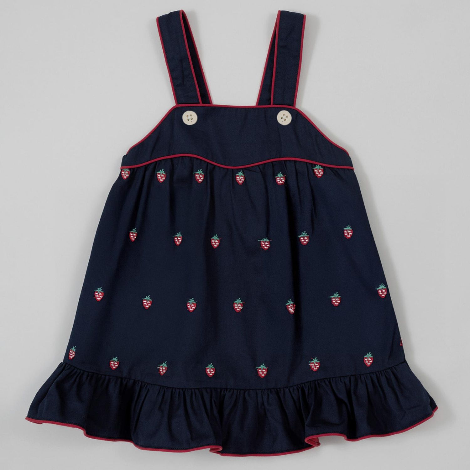 Mini Strawberry Embroidered Dress