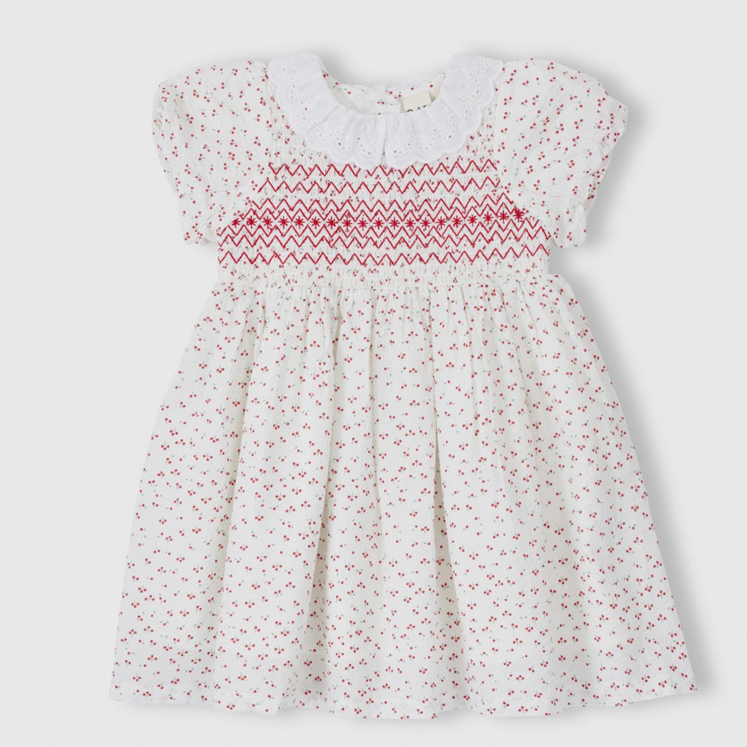 Flo Smocked Dress Cherry Cola 
