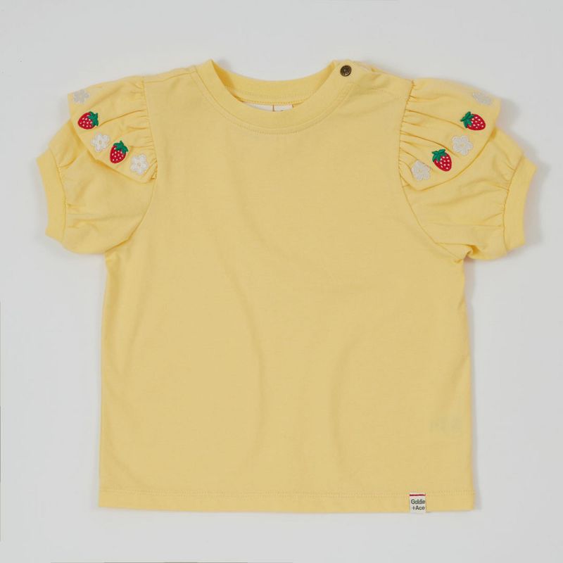 Flounce Shoulder Strawberry Top